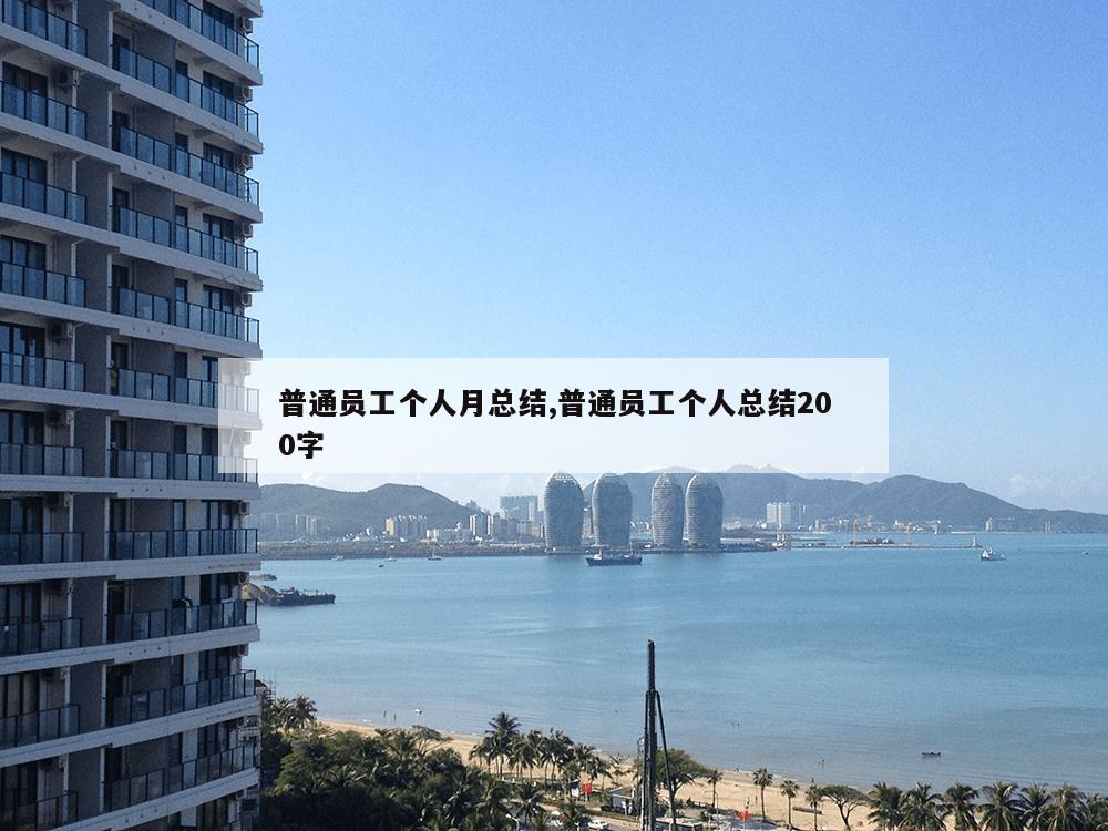 普通员工个人月总结,普通员工个人总结200字